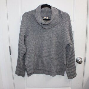 MOTH By Anthropologie Size XS Gray Sweater Ribbed Cowl‎ Neck